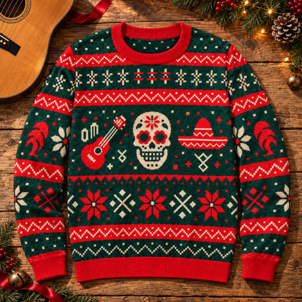 Hasta los Huesos — Son de Navidad Knitted Sweater