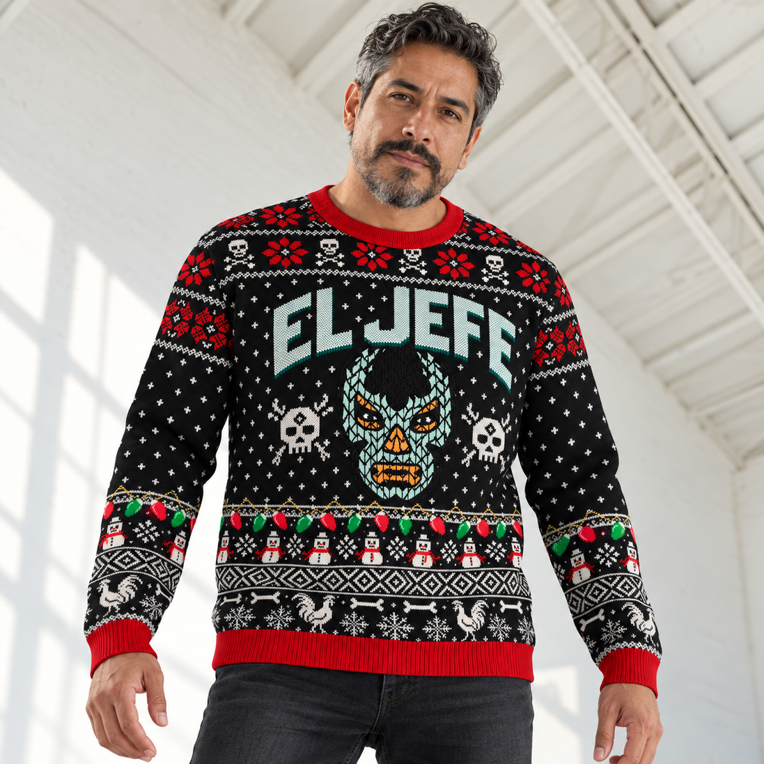 El Jefe — Máscara de Mando Knitted Sweater