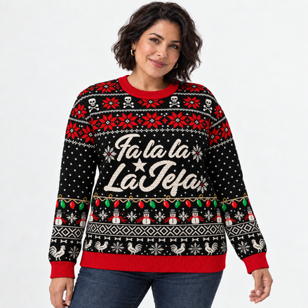 Fa La Jefa — Reina de la Noche Knitted Sweater