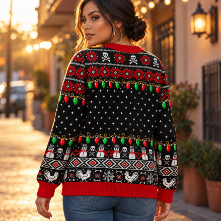 Santa’s Favorite Cabrona — Sin Permiso Knitted Sweater