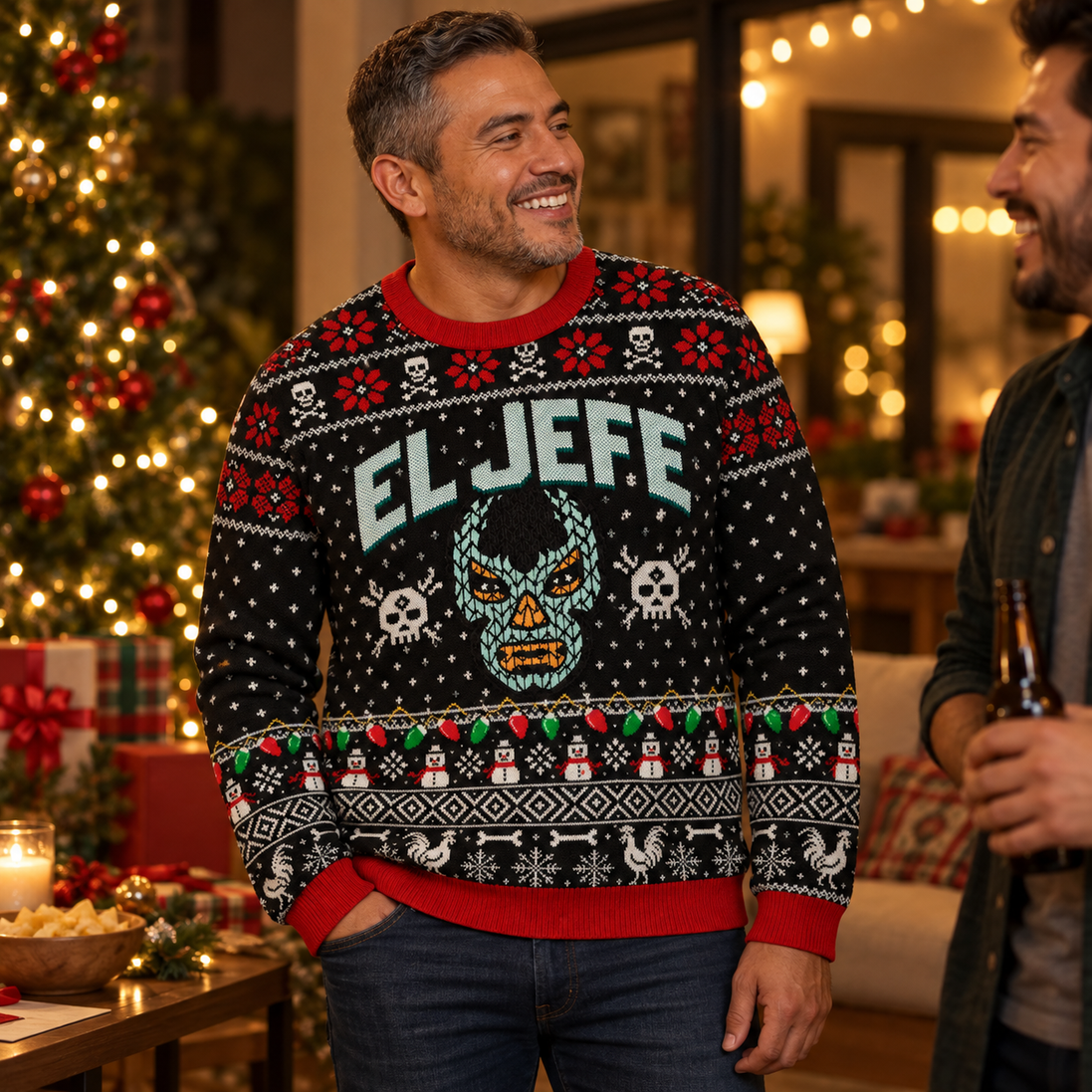 El Jefe — Máscara de Mando Knitted Sweater