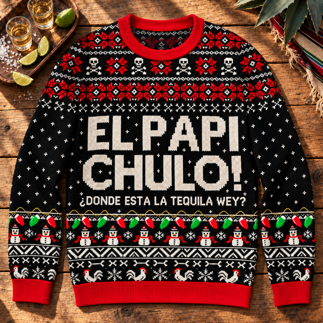 El Papi Chulo — Brindis sin Pena Knitted Sweater