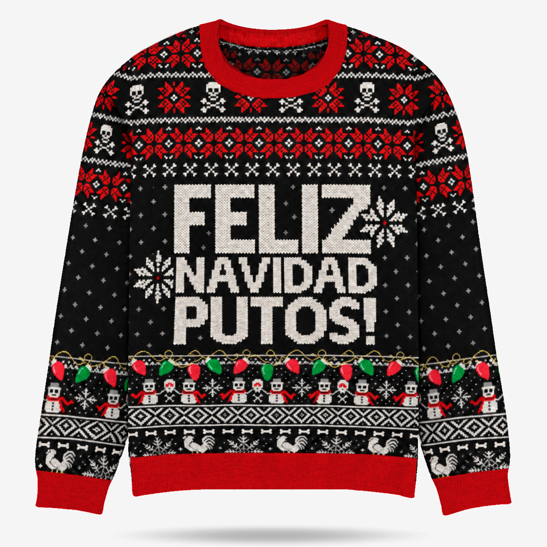 Feliz Navidad Putos — Noche sin Filtro Knitted Sweater