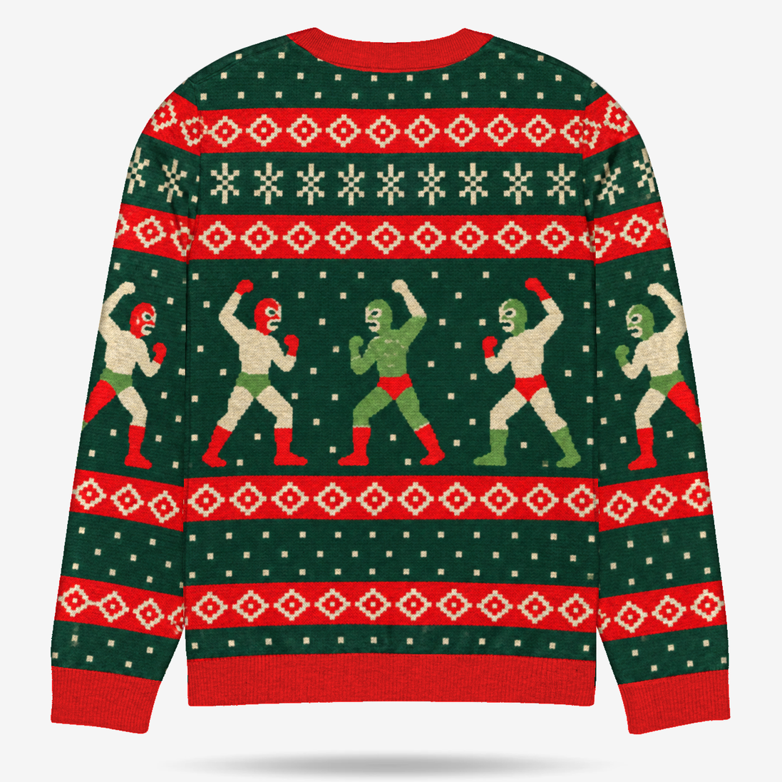Luchadores Navidad — Noche de Campeones Knitted Sweater
