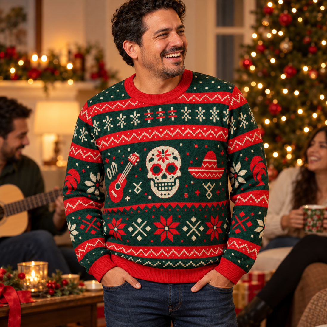 Hasta los Huesos — Son de Navidad Knitted Sweater
