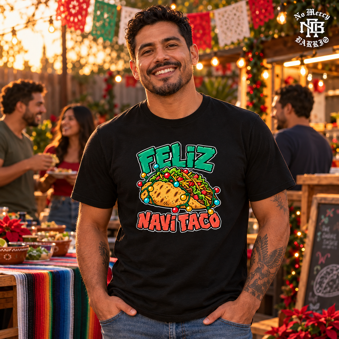 Feliz Navi Taco Cantina Lights T Shirt