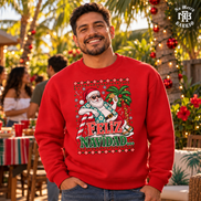 Feliz Navidad Tropical Palms Edition Sweater