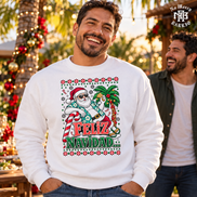 Feliz Navidad Tropical Palms Edition Sweater