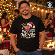 Santas Favorite Hot Mess Ruby Sparkle T Shirt