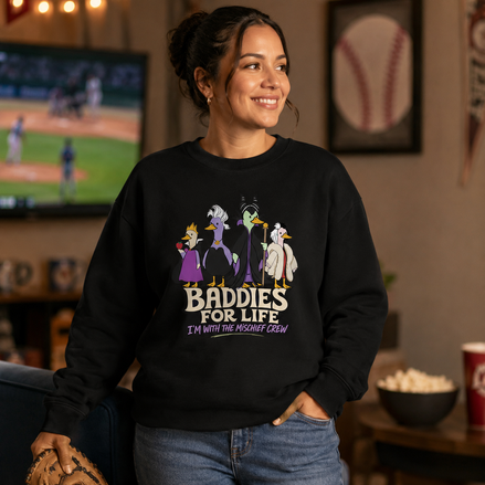 Baddies For Life - I'm With The Villains Black Sweater