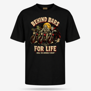 Behind Bars For Life Moto Tee T Shirt