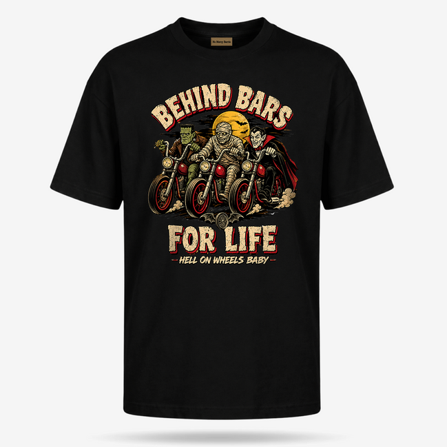Behind Bars For Life Moto Tee T Shirt