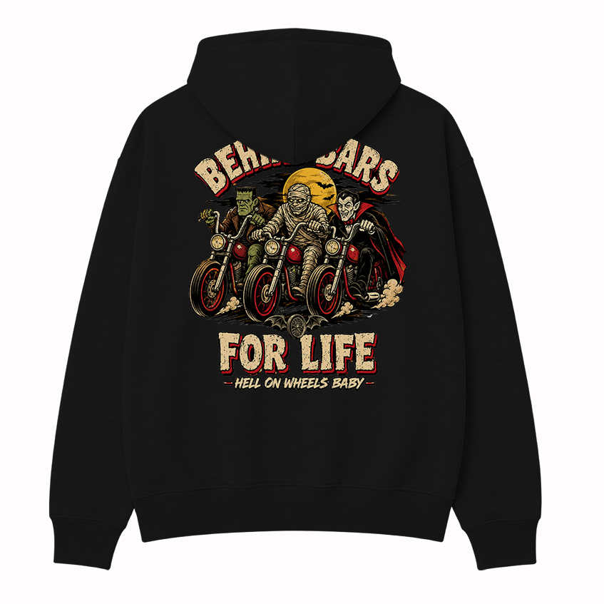 Behind Bars For Life Moto Tee Hoodie