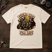 Behind Bars For Life Moto Tee T Shirt