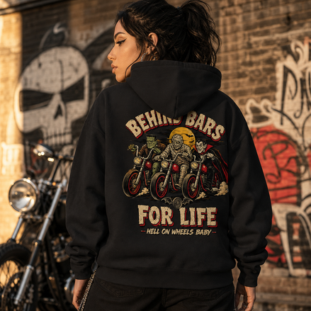 Behind Bars For Life Moto Tee Hoodie