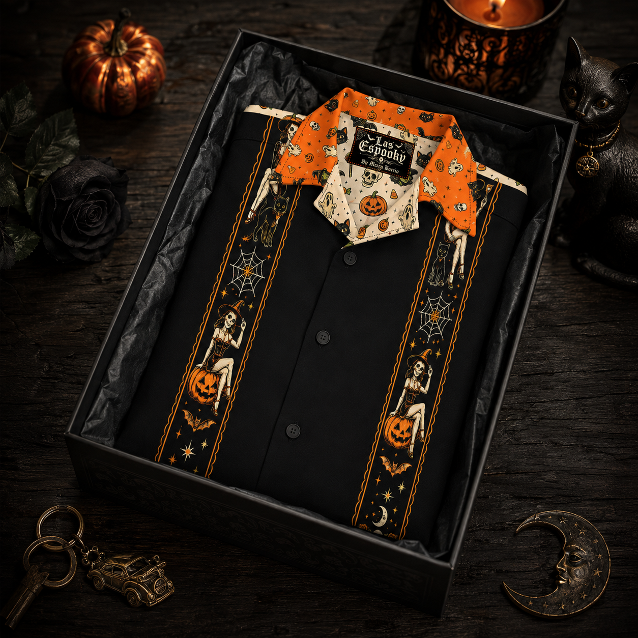 Brujas del Barrio — Vintage Halloween Guayabera