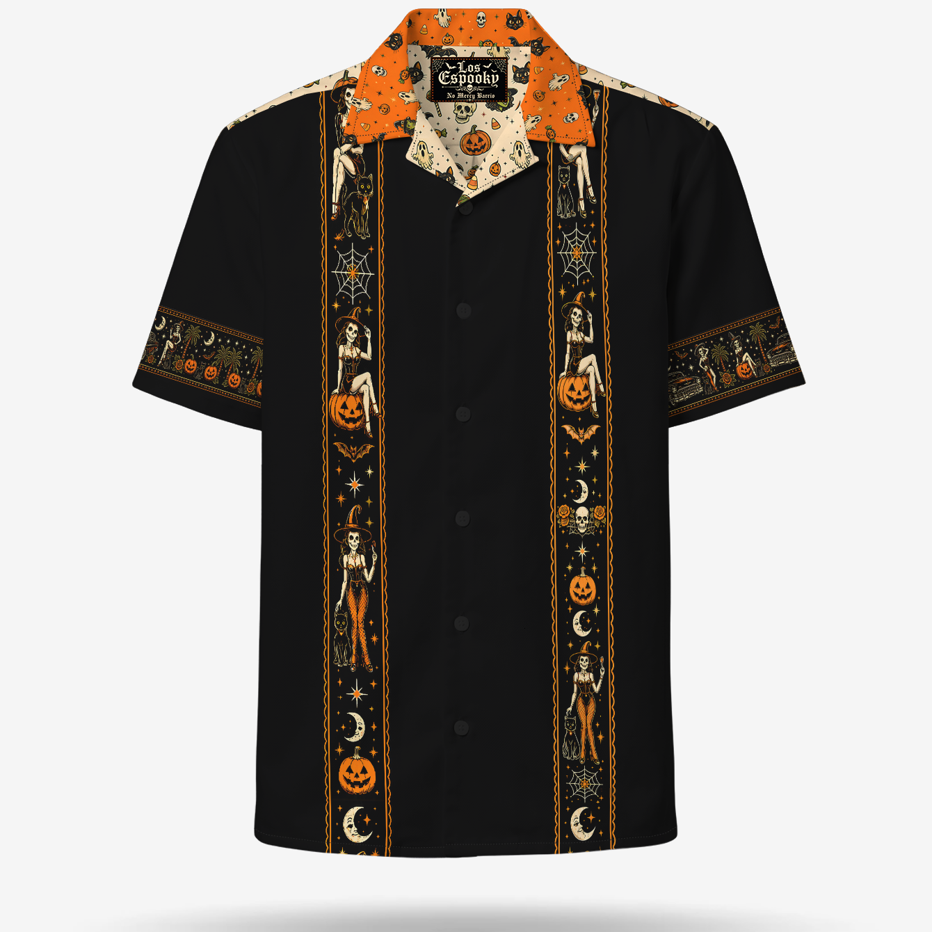 Brujas del Barrio — Vintage Halloween Guayabera