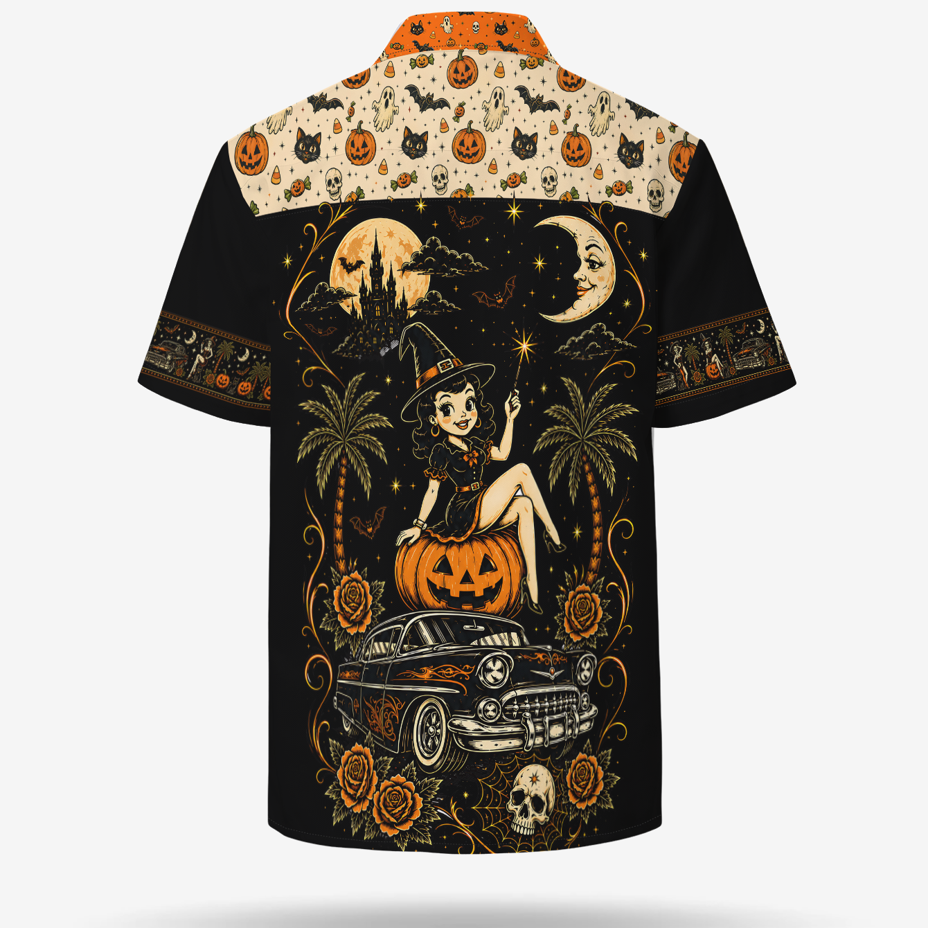 Brujas del Barrio — Vintage Halloween Guayabera