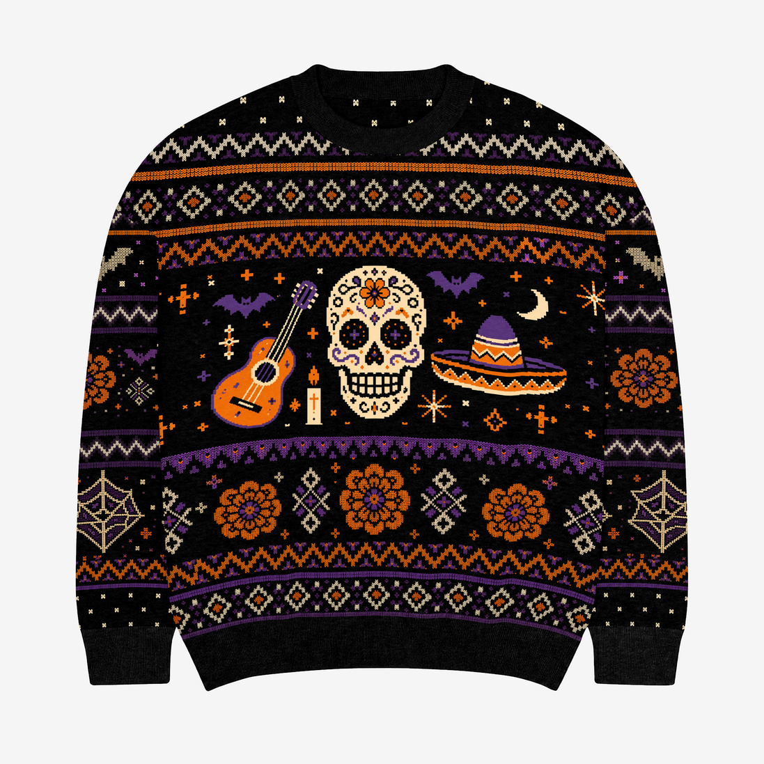 Calavera Halloween Fiesta Knitted Sweater