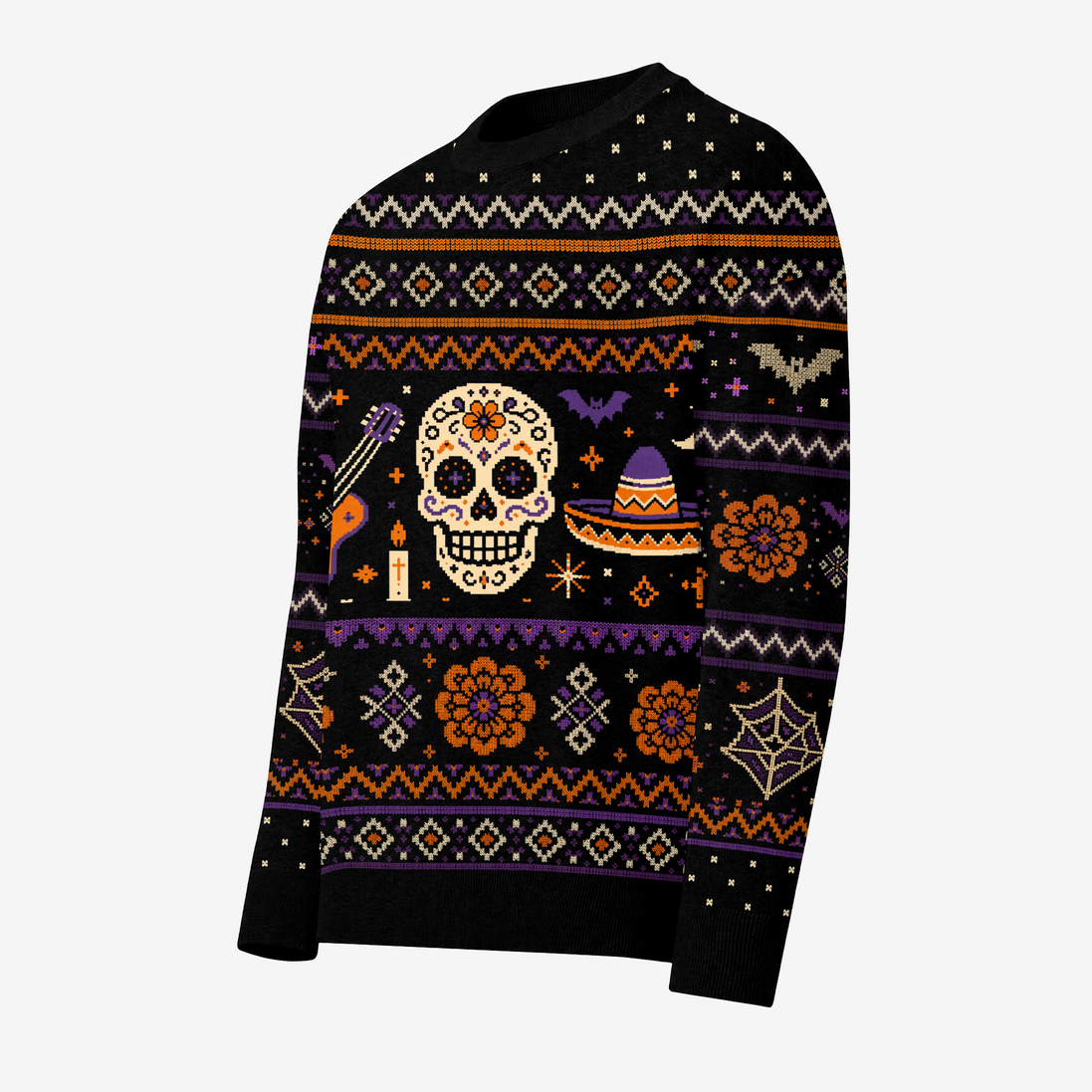 Calavera Halloween Fiesta Knitted Sweater