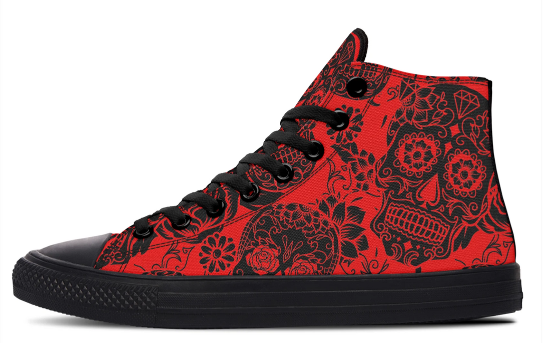 Calavera Red High Tops