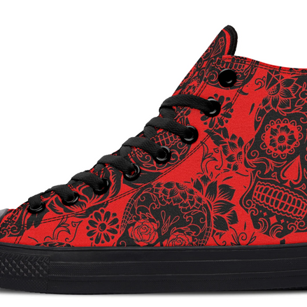Calavera Red High Tops