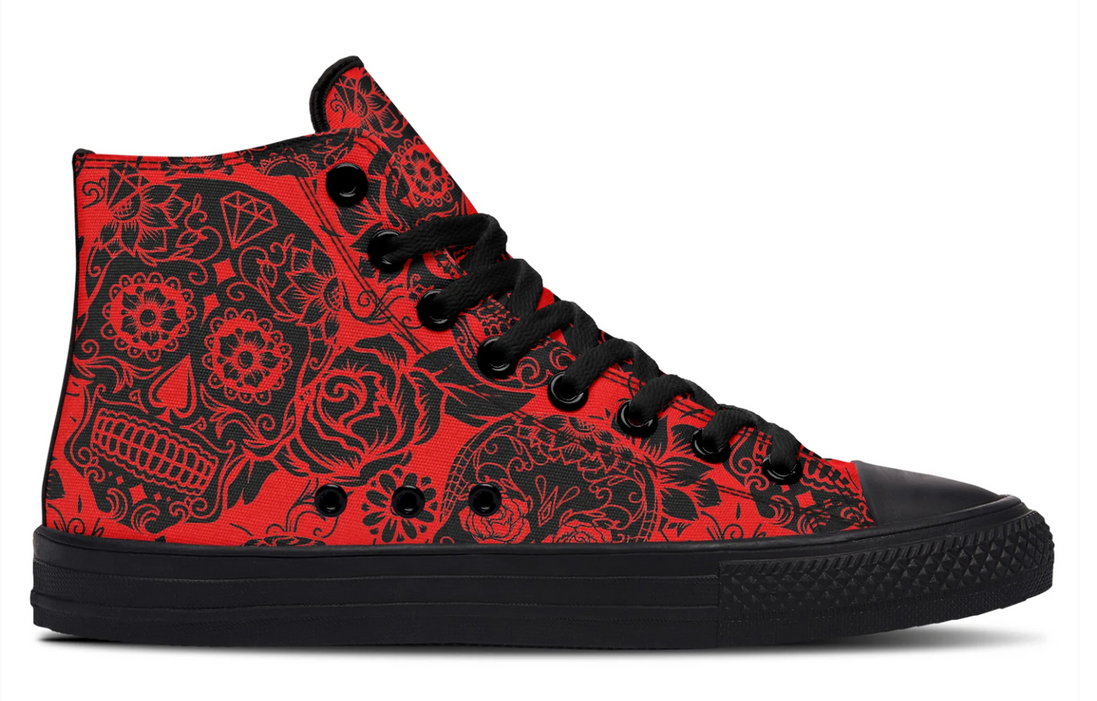 Calavera Red High Tops