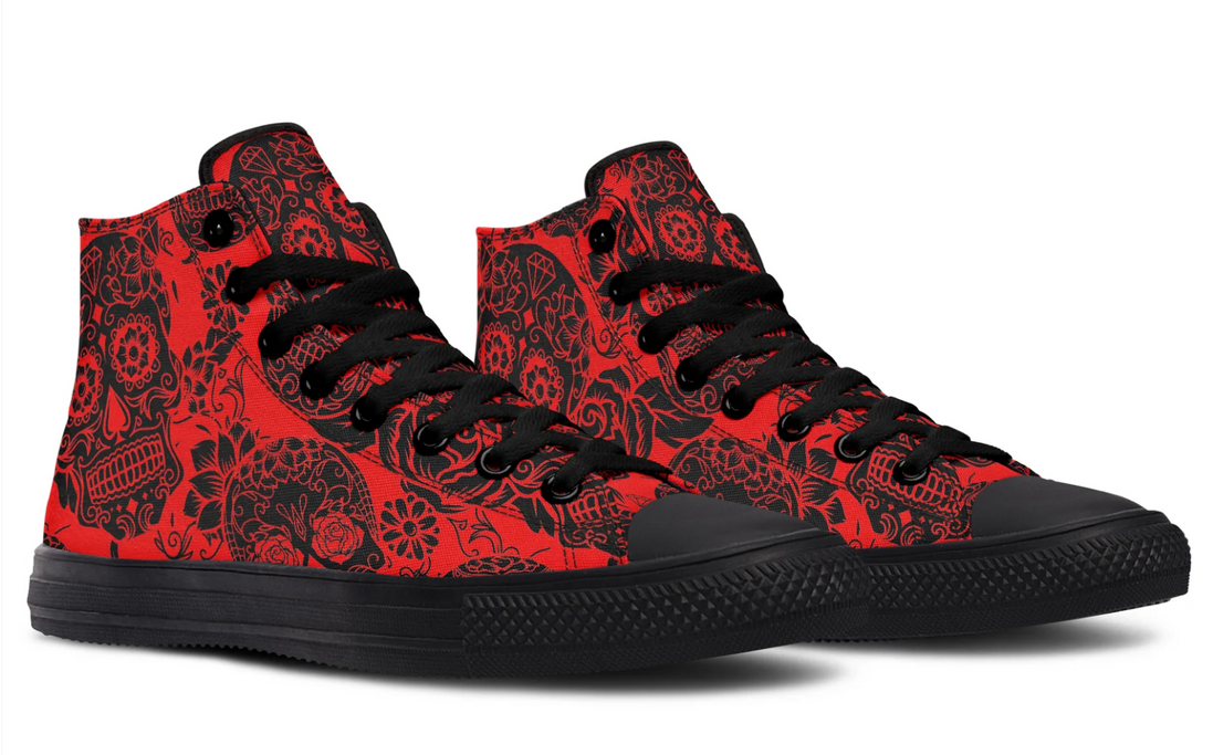 Calavera Red High Tops