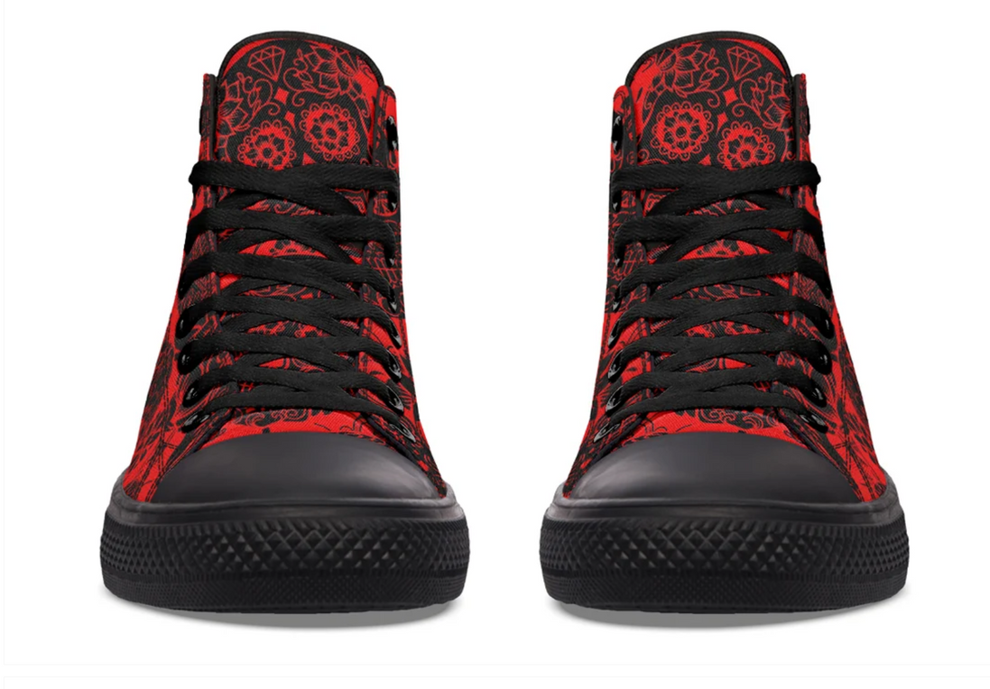 Calavera Red High Tops