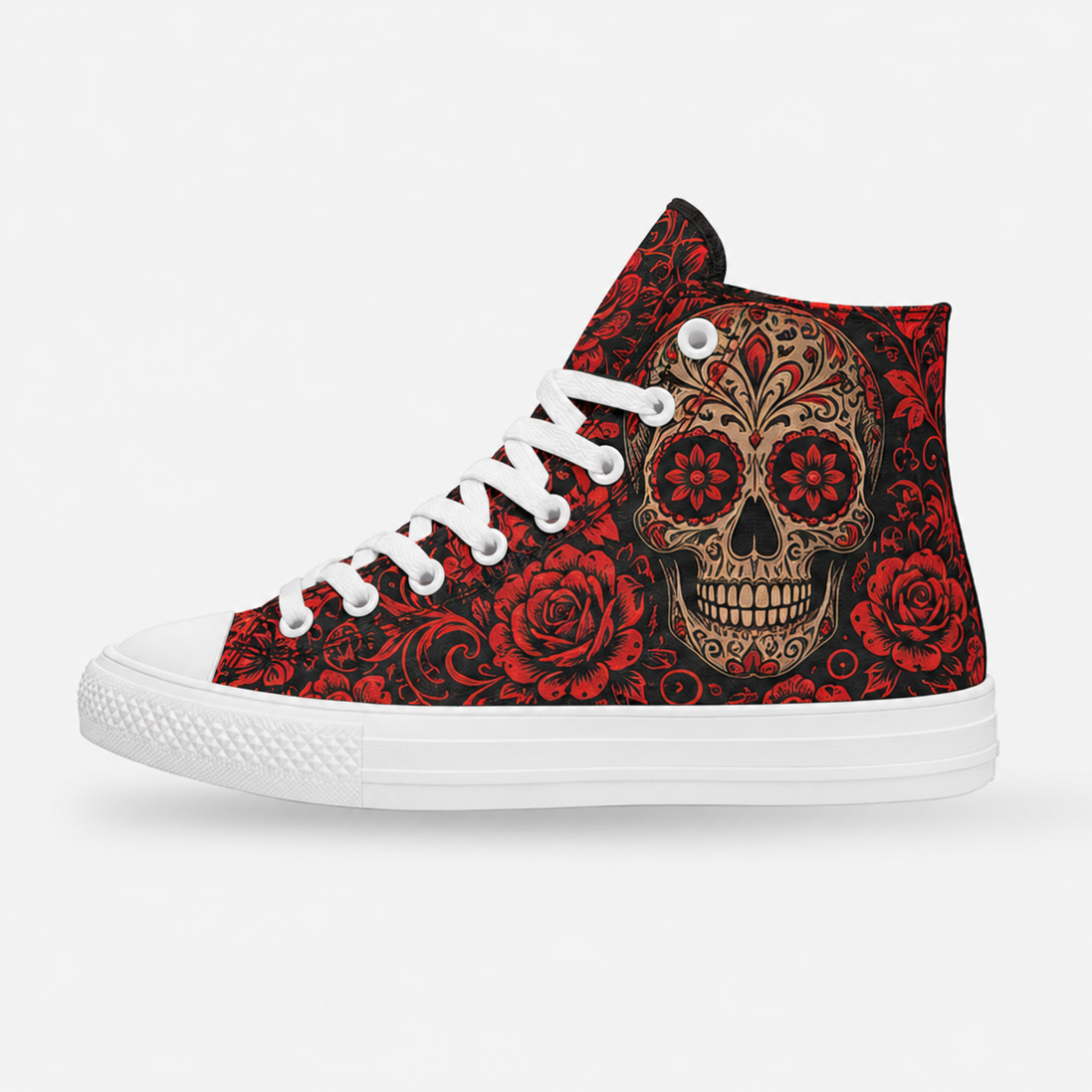 Calavera Red High Tops