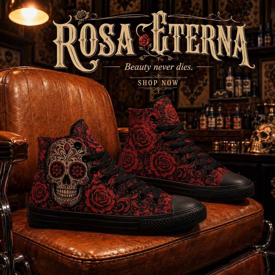 Calavera Red High Tops