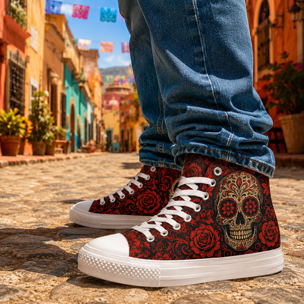Calavera Red High Tops