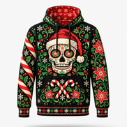 Calavera de Nochebuena – Midnight Fiesta Hoodie