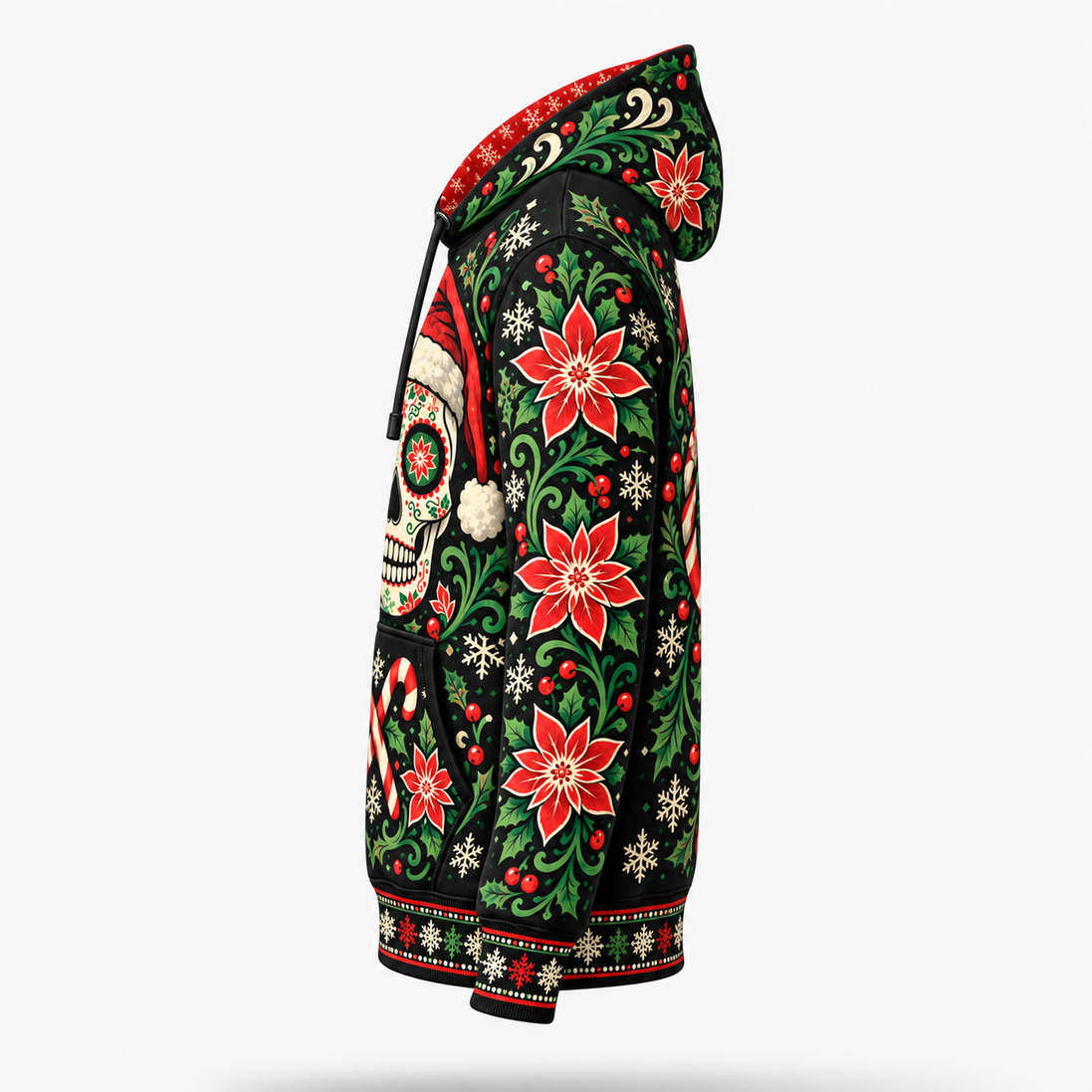 Calavera de Nochebuena – Midnight Fiesta Hoodie
