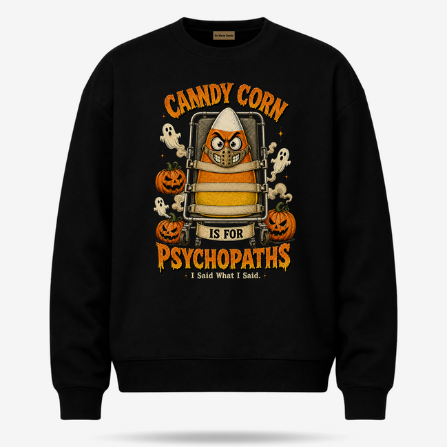 Candy Corn Psycho Ward Sweater