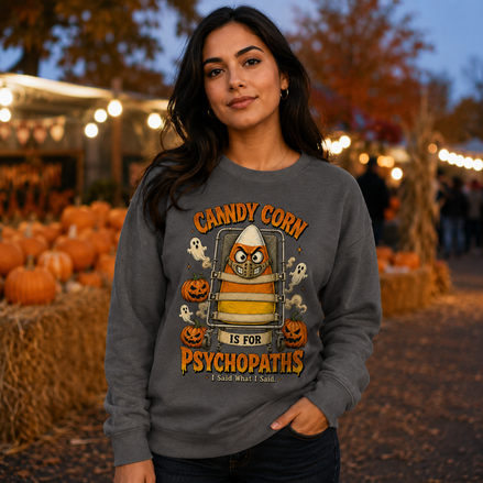 Candy Corn Psycho Ward Sweater