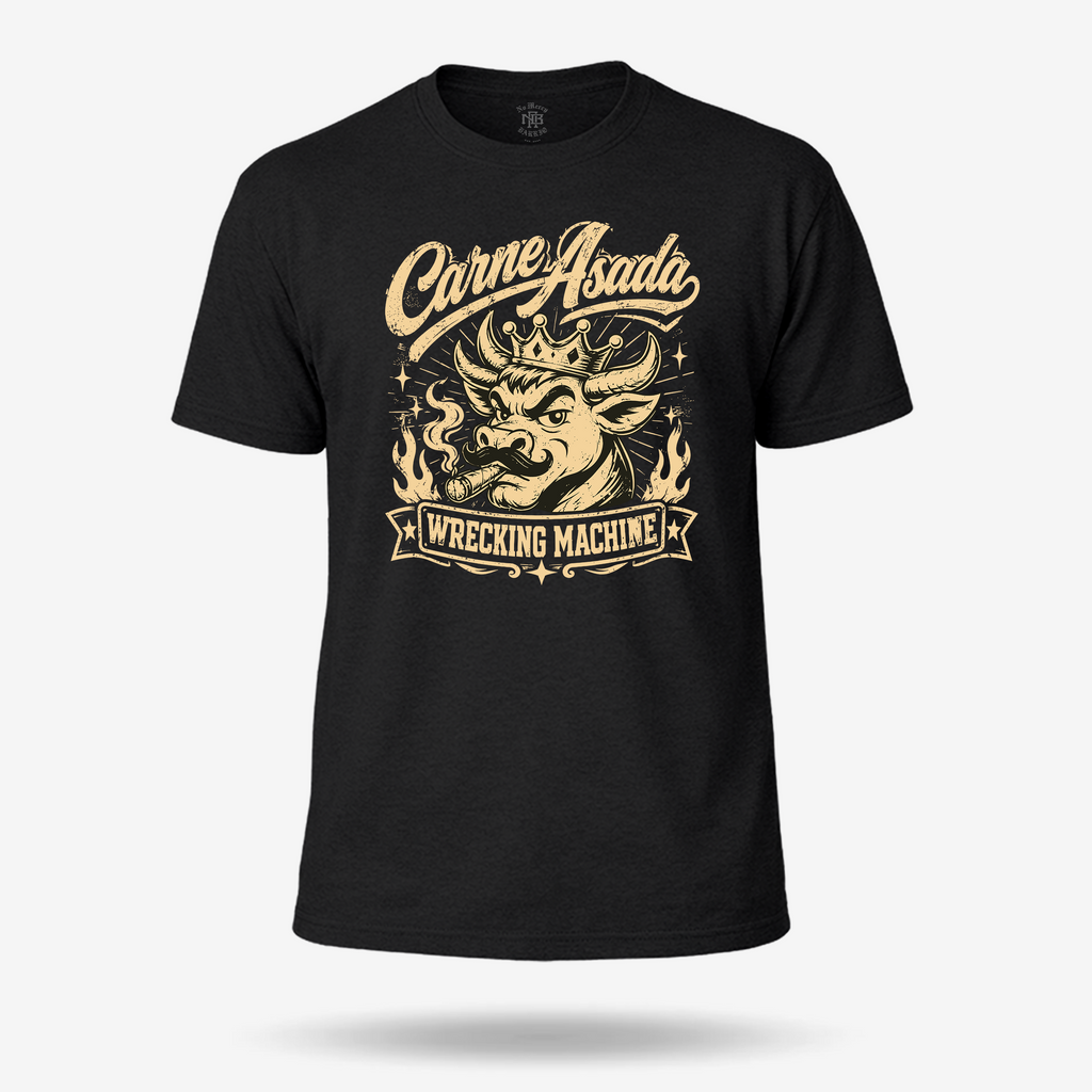 Carne Asada Wrecking Machine Old Skool T Shirt