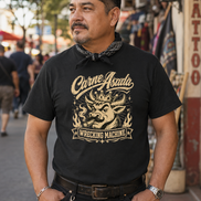 Carne Asada Wrecking Machine Old Skool T Shirt