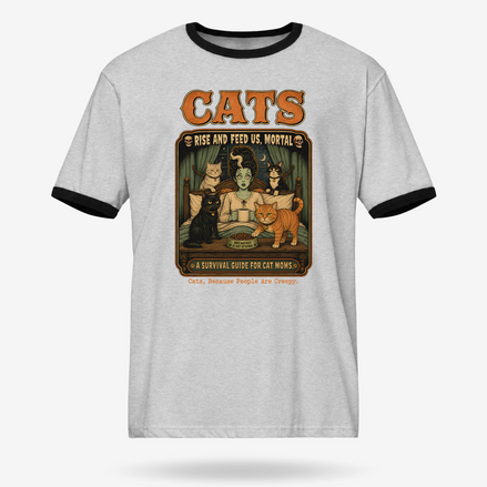 Cats Because People Are Creepy Ringer Tee