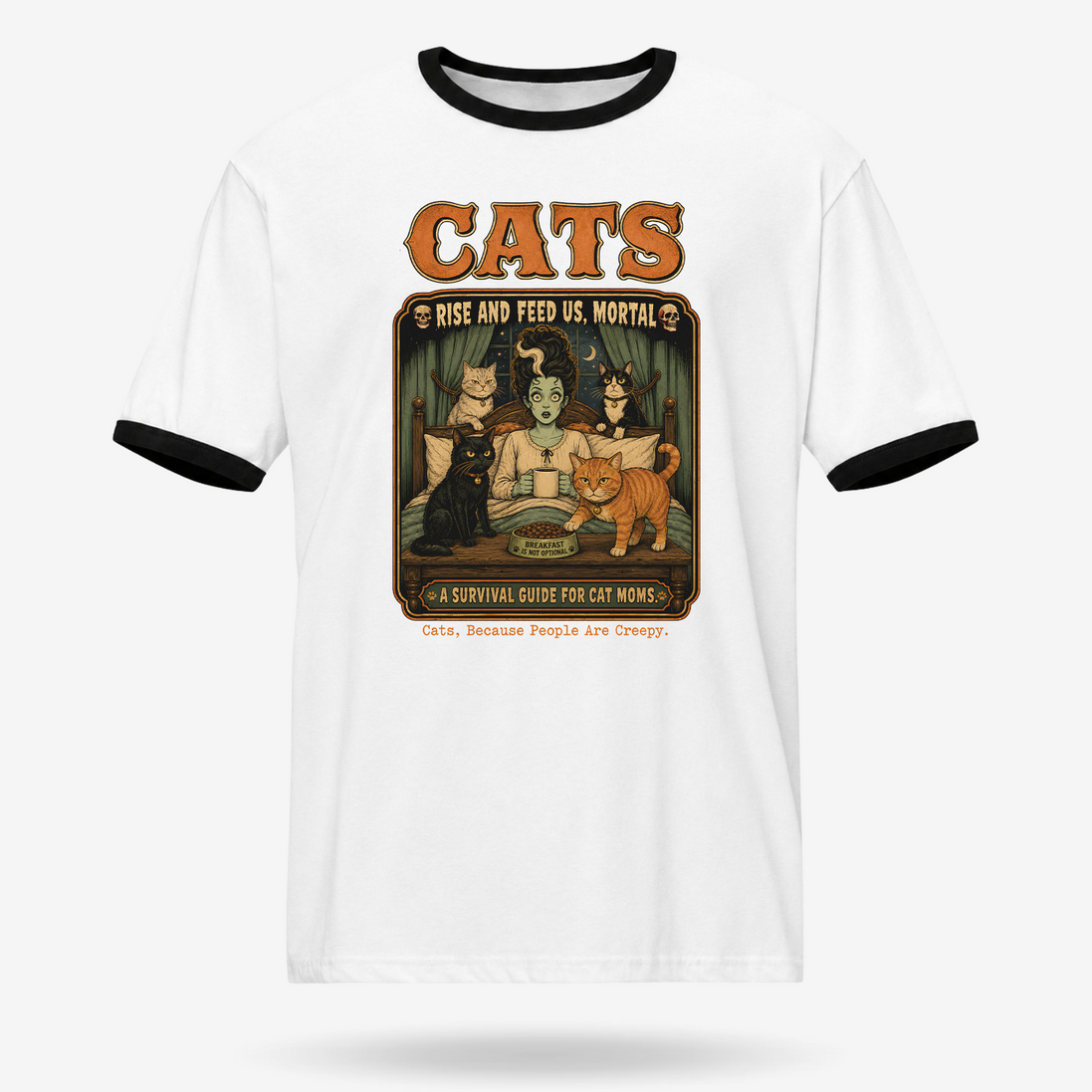 Cats Because People Are Creepy Ringer Tee