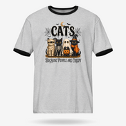Cats Over Creepy People Ringer Tee