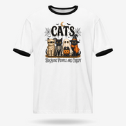 Cats Over Creepy People Ringer Tee