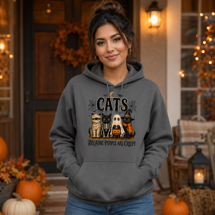 Cats Over Creepy People Hoodie