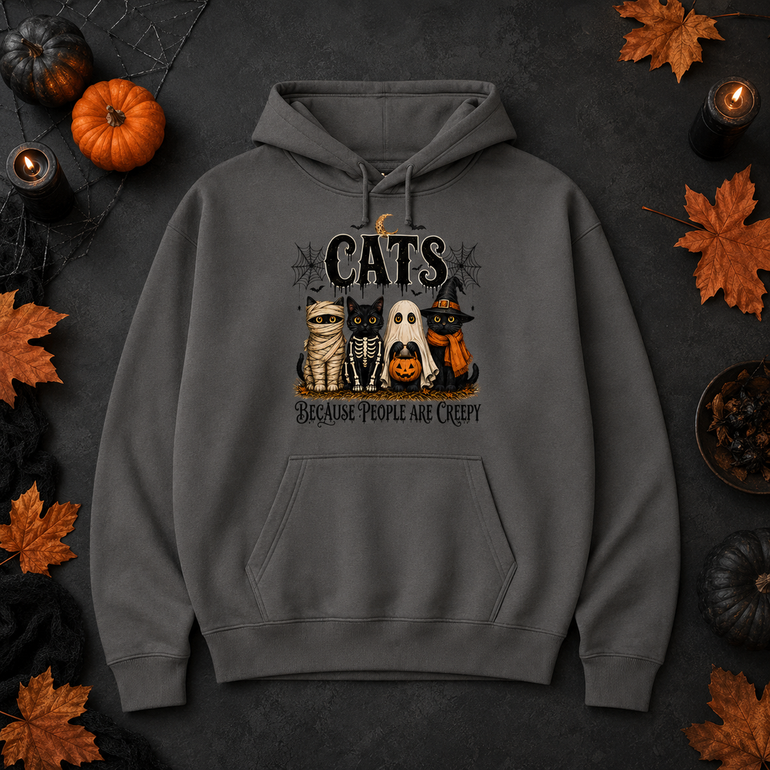 Cats Over Creepy People Hoodie