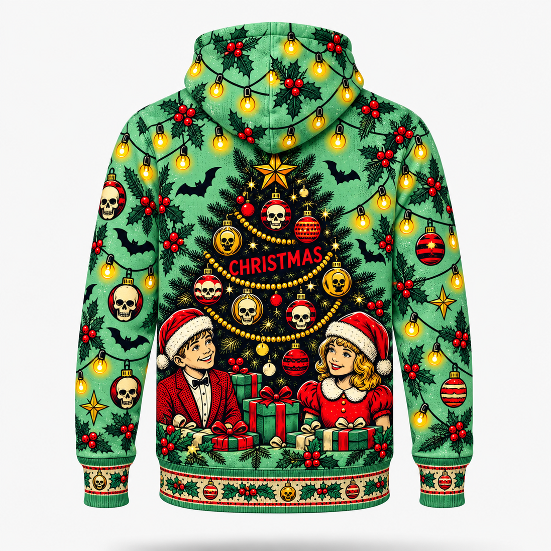 Cena de Monstruos – Christmas Family Dinner Hoodie