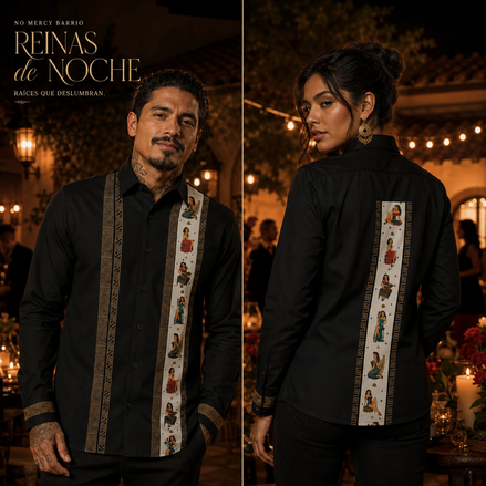 Chicana Pinups Guayabera Long Sleeve