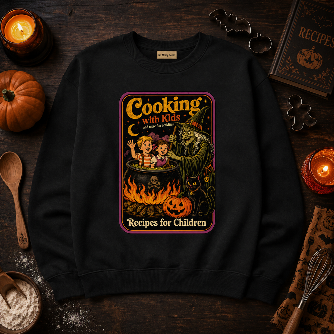 Cooking With Kids – Vintage Witch Recipe Sweater