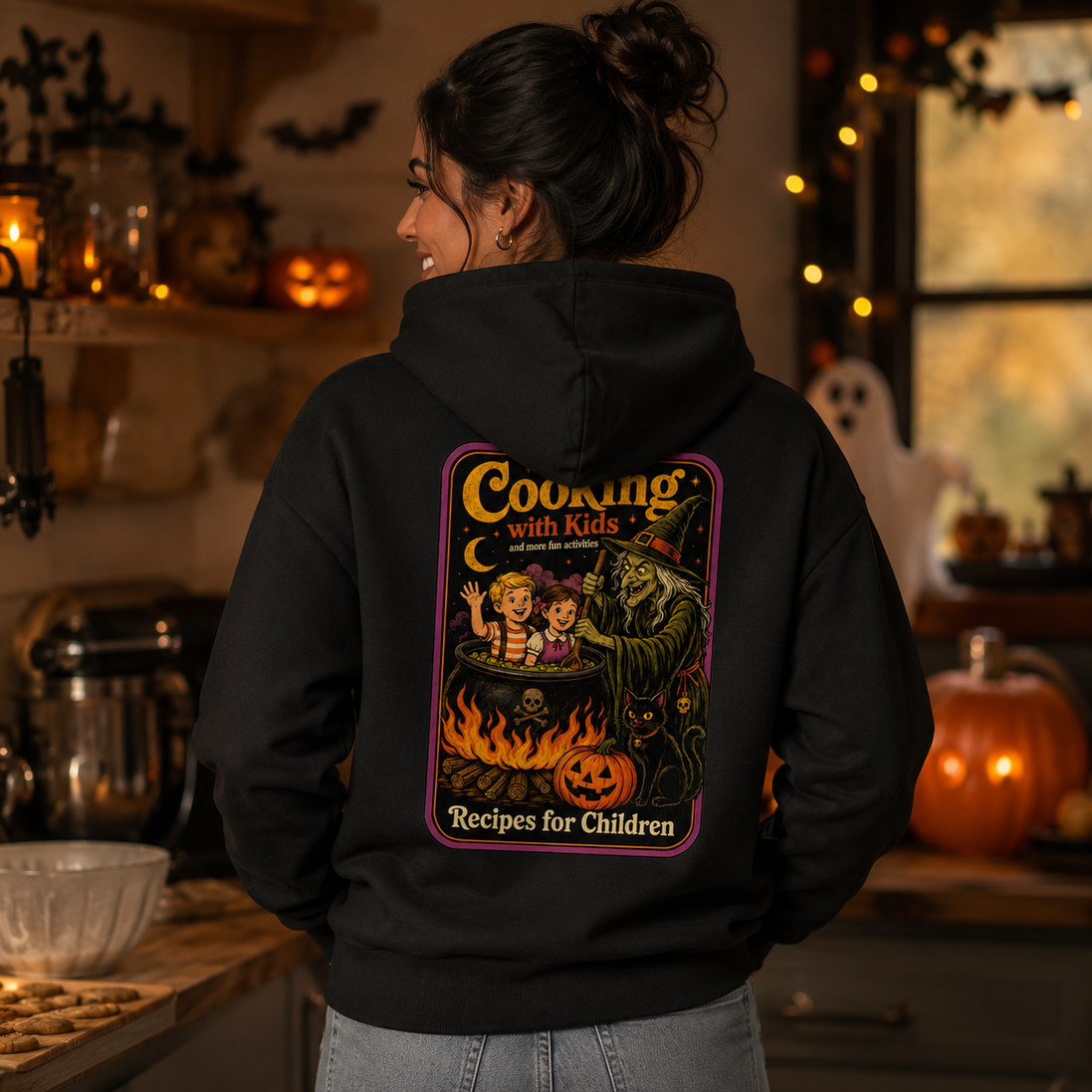 Cooking With Kids – Vintage Witch Recipe Hoodie