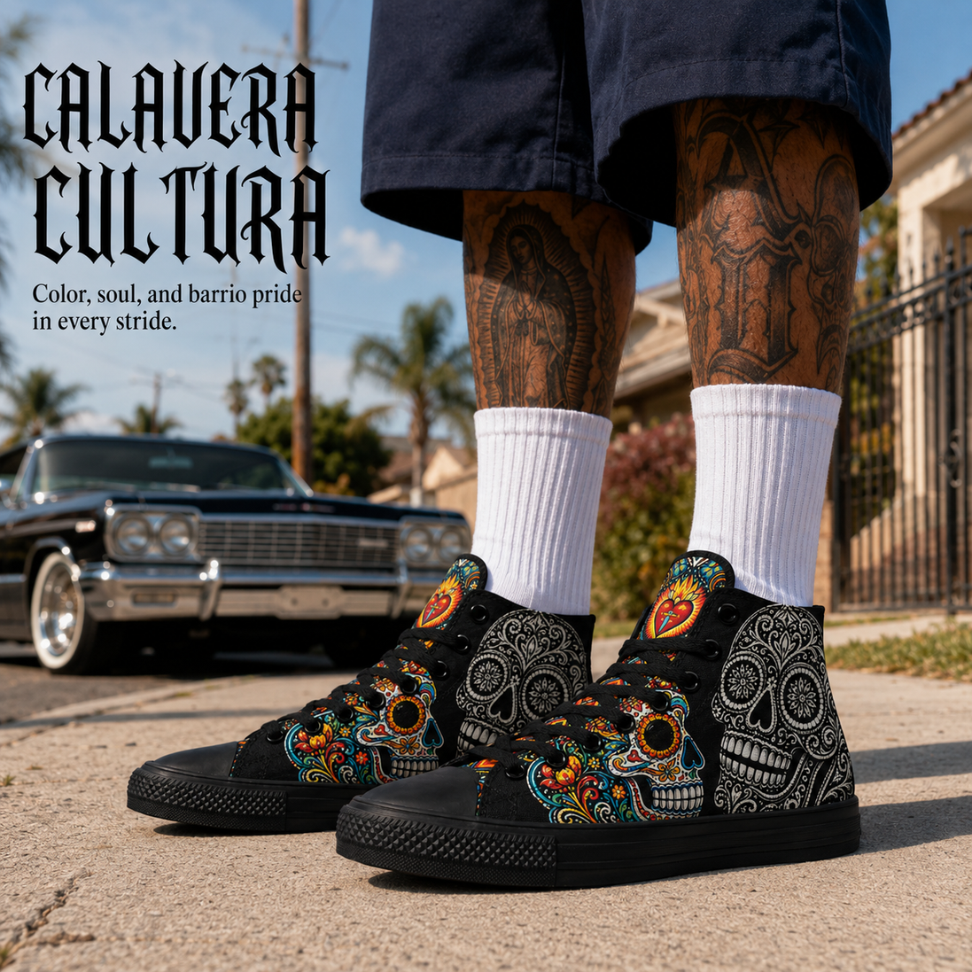 Corazón de Calavera High Tops