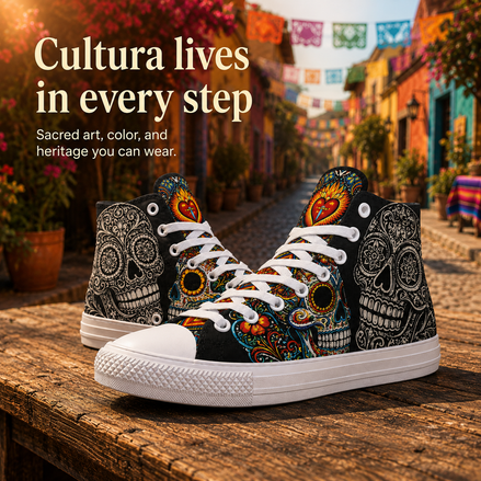 Corazón de Calavera High Tops